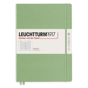 Leuchtturm1917 Ruled Hardbound Notebook - Sage, Master Slim, 8-3/4" x 12-1/2"