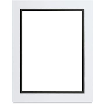 Open in modal - Blick Double Mat - Smooth White over Smooth Black, 8" x 10" (6" x 8" opening)