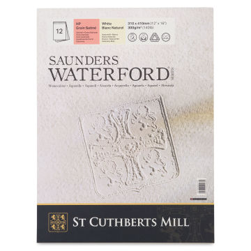 Saunders Waterford Watercolor Pad - 12" x 16", Hot Press, 140 lb, 12 Sheets (Front cover)