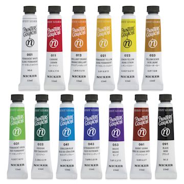 Open in modal - Nicker Painter’s Gouache - Set of 13, Multicolor, 12 ml