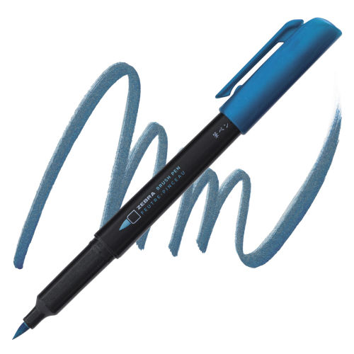 Zebra Metallic Brush Pen Deep Blue