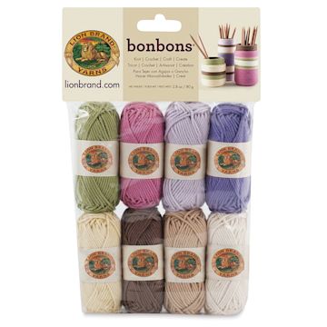 Open in modal - Lion Brand Bonbon Yarns - Nature, Package of 8
