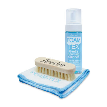 Angelus Foam Tex Kit - Cloth, Brush, and Cleaner together 
