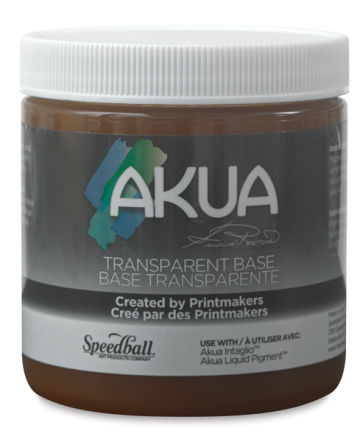 Akua Intaglio Transparent Base - Front of 236 ml Jar