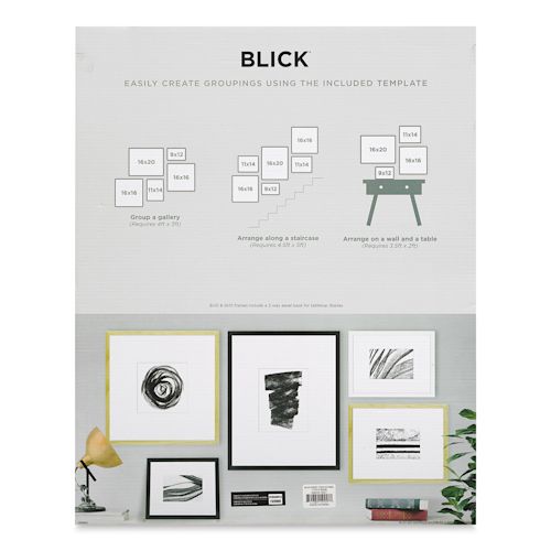 Blick Emery Gallery Frames with Mat, example layouts