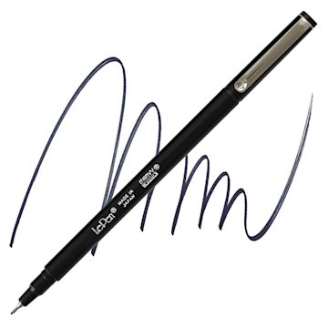Open in modal - Marvy Uchida LePen Fine Line Marker - Black marker and swatch