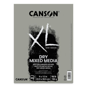 Canson XL Sand Grain Dry Mixed Media Pad - 9" x 12", Gray