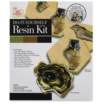 Mod Podge Resin Coaster Kit - Geode (Front of packaging)
