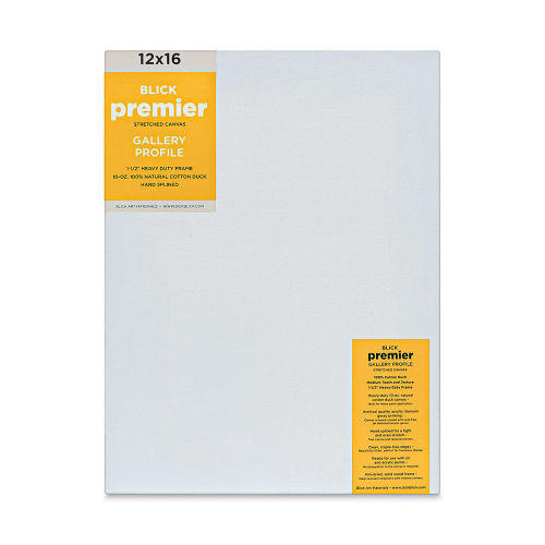 Blick Premier Stretched Cotton Canvas - Traditional Profile, Splined, 12 x  16
