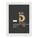 Deha Design Fontana Wood Frame - with Easel Back, White, 5" x 7"