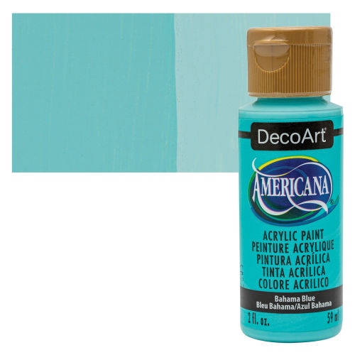 DecoArt Da255-3 Americana Acrylic Paint 2oz Bahaman Blue for sale