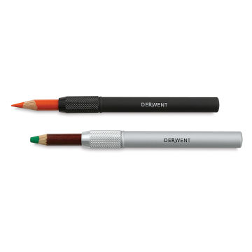 Pencil Extenders 2 Pack - Standard and Large size extenders shown horizontally with pencils