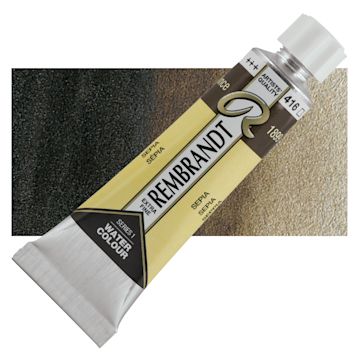 Open in modal - Rembrandt Artist Watercolor - Sepia, 10 ml tube and swatch