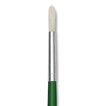 Open in modal - Blick Economy White Bristle Brush - Round, Size 8 close up