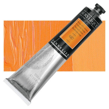 Sennelier Extra-Fine Artist Acryliques - Cadmium Orange, 200 ml tube