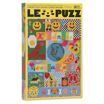 Open in modal - Le Puzz Kindness Is Contagious 500-Piece Puzzle 18" x 25", front of packaging
