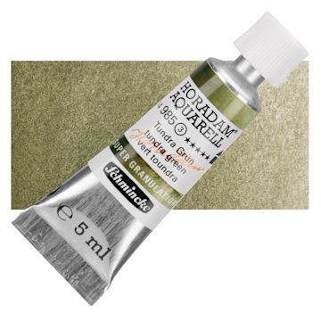 Open in modal - Schmincke Horadam Aquarell Artist Watercolor - Tundra Green, 5 ml tube and swatch