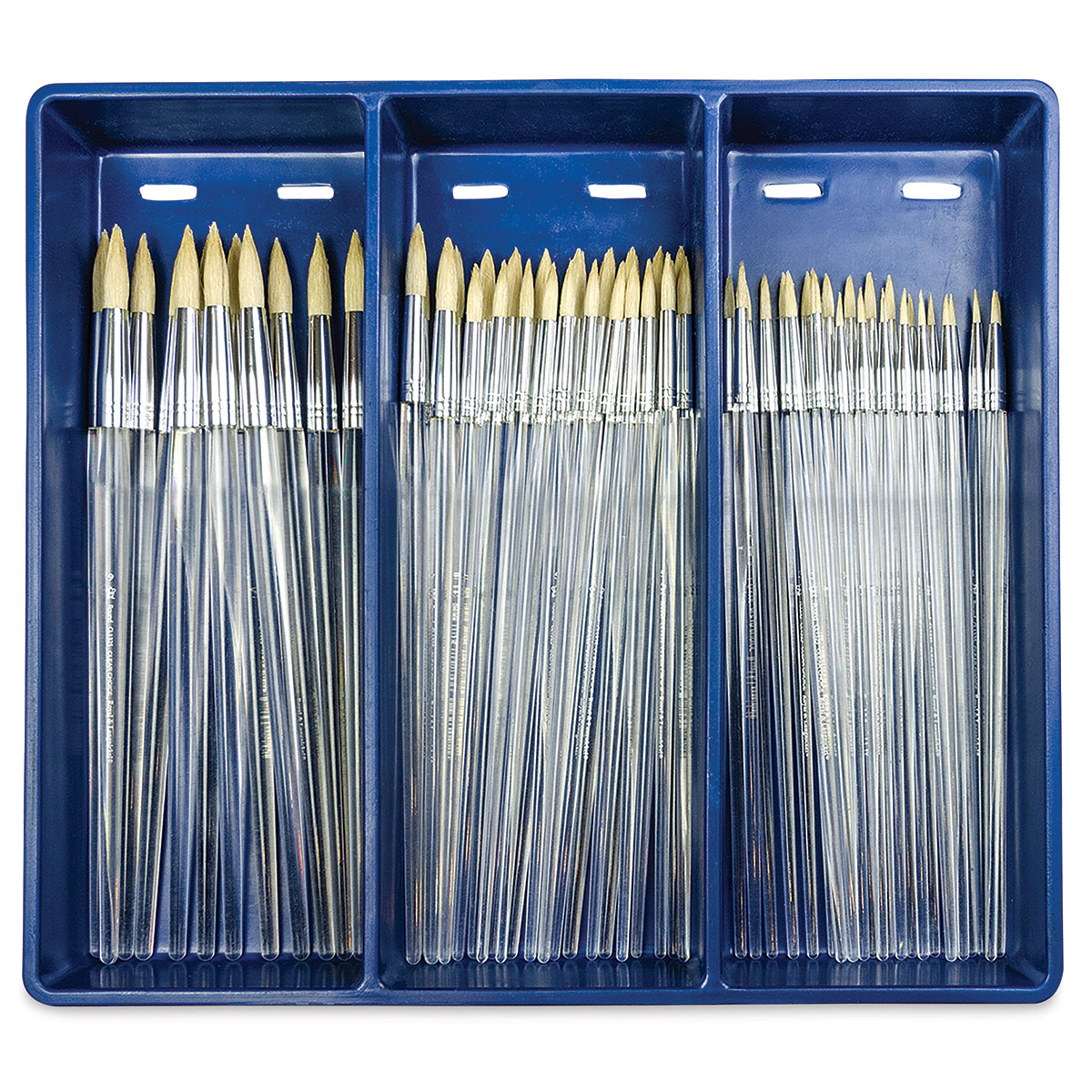 Royal & Langnickel White Bristle Classroom Value Pack - Large Area, Set of  12