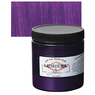 Open in modal - Jacquard Lumiere Acrylic - Grape, 8 oz Jar and swatch