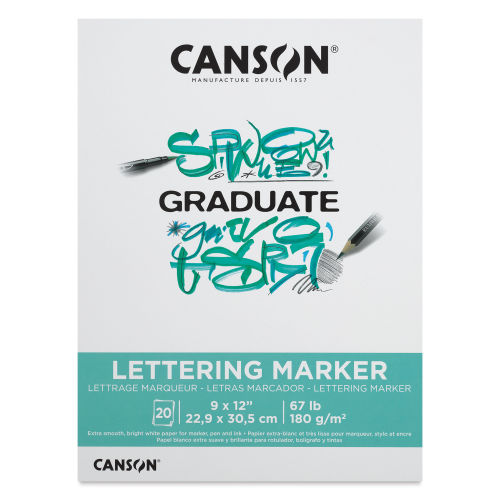 Canson Graduate Lettering Marker Pad - 9 x 12, 20 Sheets