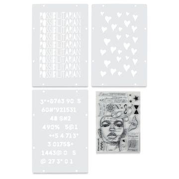 Open in modal - Sizzix Studio Stamp and Stencil Set - Possibilitarian