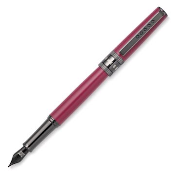 Open in modal - Tom Hessin Rebel Collection Fountain Pen - Jewellers Rouge, cap removed