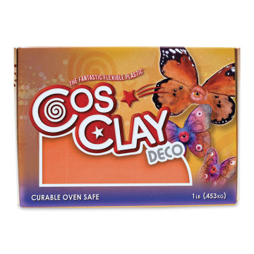 Cosclay Deco Flexible Polymer Clay - Orange, 1 lb (in package)
