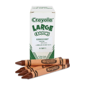 Crayola Large Crayons - Box of 12, Brown