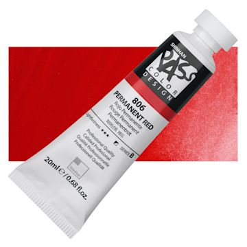 Open in modal - ShinHan Pass Colors Opaque Watercolor Tube - Permanent Red, 20 ml tube and swatch