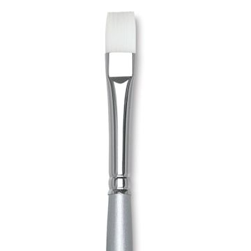 Open in modal - Silver Brush Silverwhite Synthetic Brush - Bright, Long Handle, Size 4 close up