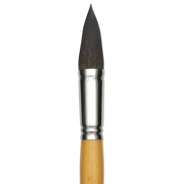 Open in modal - Escoda Squirrel Hair Ceramic Brush - Full Body Oval, Size 24 (Close-up of brush)