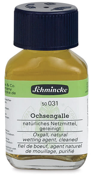 Schmincke Aqua Oxgall Medium - Front of 60 ml bottle