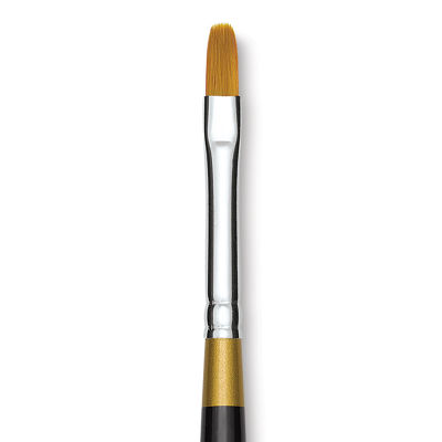 Kingart Original Gold Brush - Filbert, Size 4, Short Handle (close-up)