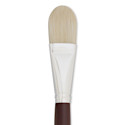 Silver Brush Silverstone Premium White Hog Bristle Brush - Filbert, Long Handle, Size 14