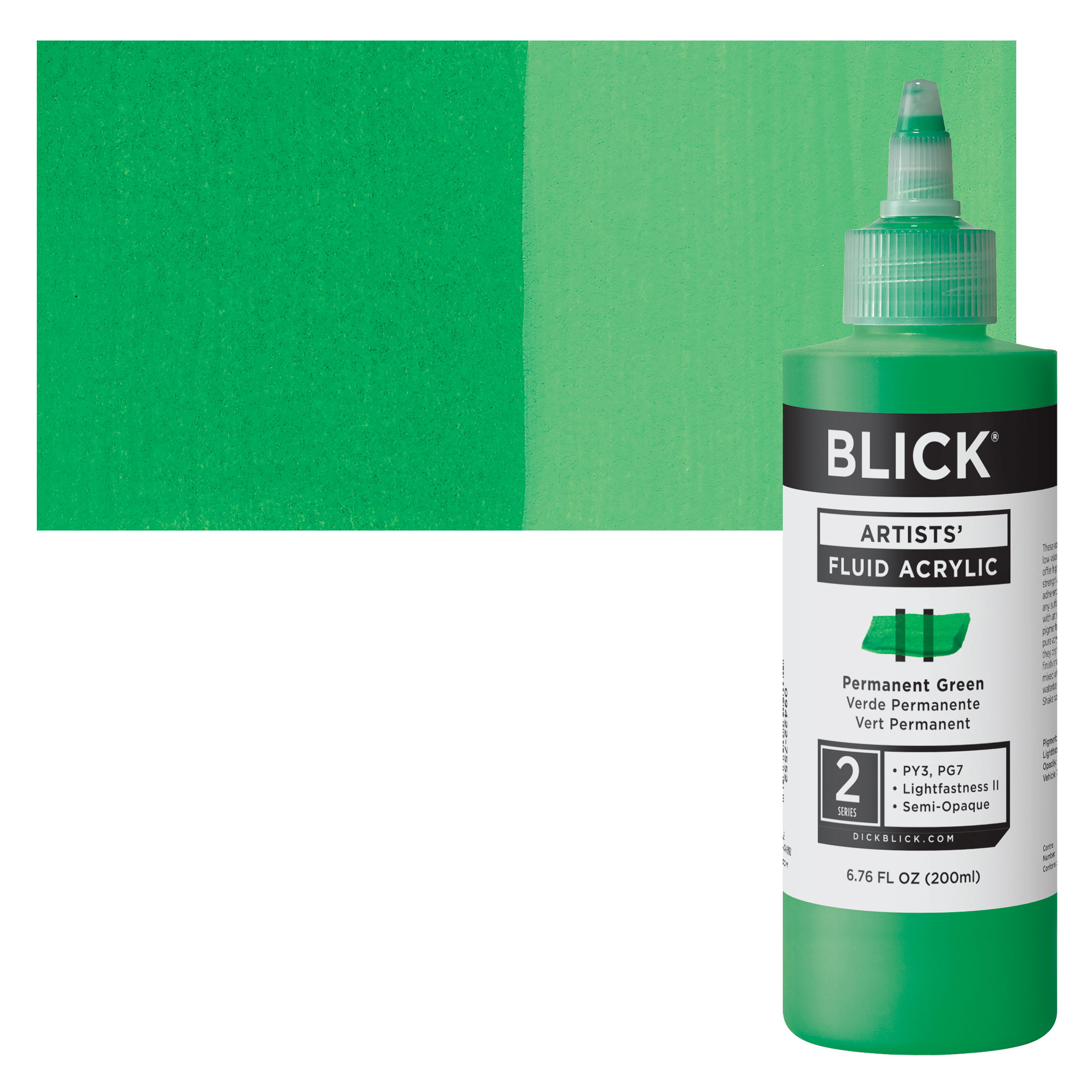 Blick Artists’ Fluid Acrylic Permanent Green, 200 ml Utrecht Art