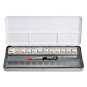 Schmincke Akademie Aquarell Fine Artist Watercolors Set - Set of 12, Assorted Colors, Half Pans