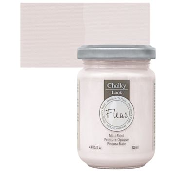 Open in modal - Fleur Chalky Look Paint - Sugar, 4.4 oz jar and swatch