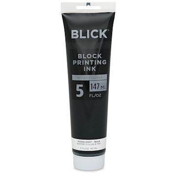 Open in modal - Blick Water-Soluble Block Printing Ink - Black, 5 oz