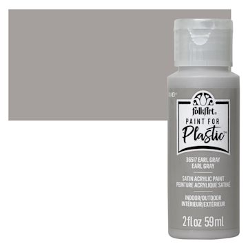 Open in modal - FolkArt Paint for Plastic - Earl Gray, 2 oz bottle and swatch
