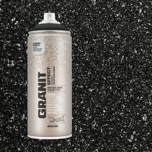 Montana Granit Effect Spray - Black, 11 oz (Spray can with swatch)