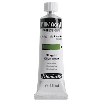 Open in modal - Schmincke Primacryl Professional Acrylic Paint - Olive Green, 35 ml Tube