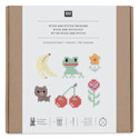 Rico Design Stick and Stitch Embroidery Kit - Pixel Art Mix