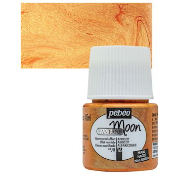Open in modal - Pebeo Fantasy Moon Paint - Apricot, 45 ml bottle and swatch