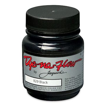 Open in modal - Jacquard Dye-Na-Flow Fabric Color - Black, 2.25 oz jar