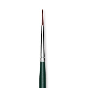 Open in modal - Silver Brush Ruby Satin Synthetic Brush - Monogram Liner, Size 2, Short Handle close-up