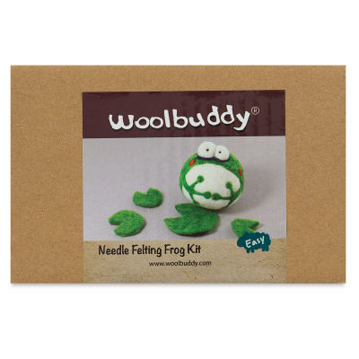 Woolbuddy Needle Felting Kits - Front of package of Frog Kit