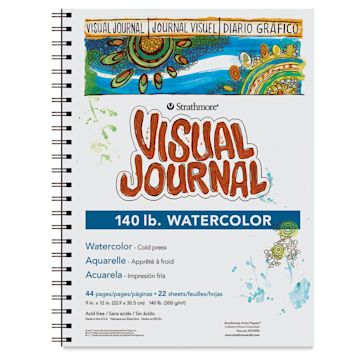 Open in modal - Strathmore Watercolor Visual Journal - 140 lb, 12" x 9"