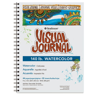 Strathmore Watercolor Visual Journal - 140 lb, 12" x 9"