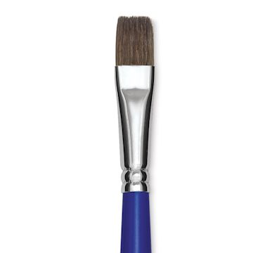 Open in modal - Blick Scholastic Red Sable Brush - Bright, Long Handle, Size 14 close up