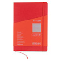 Fabriano EcoQua Plus Stitch-Bound Notebook - Red, 8-1/4" x 11-3/4", Lined